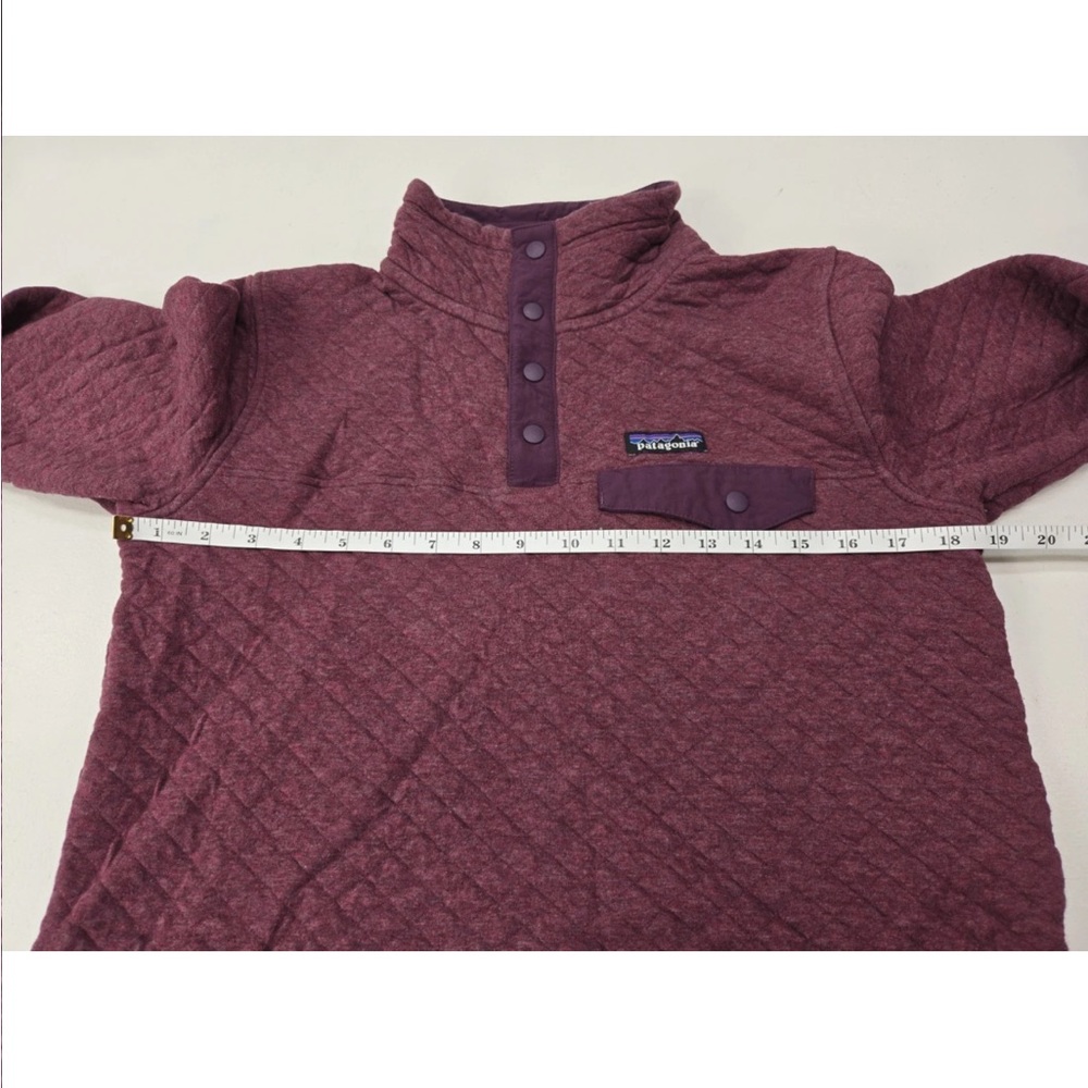 Patagonia Womens‎ Organic Cotton Quilt Snap-T Pullover Light Balsamic Burgundy S - Picture 7 of 9